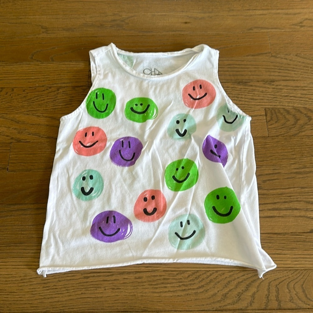 Chaser Girl’s Smiley Face Tank Top - Size 10